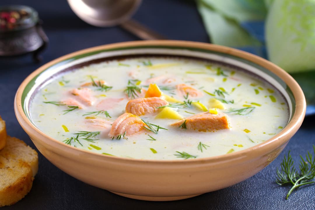 Sommersuppe | Picture of Kalakeitto mit Lachs – Die finnische Fischsuppe 